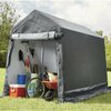 Impact Canopy 7 FT x 12 FT  Storage Shed, Steel Pipe 37.5mm, Polyethene Cover, Grey 070018151